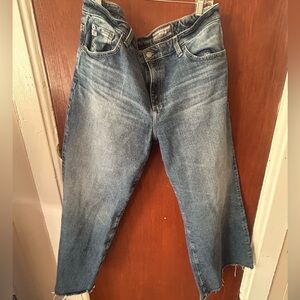 Ag Adriano Goldschmied Cropped Blue Jeans